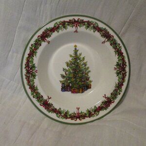 1 Christopher Radko Christmas Tree  Holly & Ribbons  Bowl - Retired